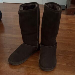Dark Brown Suede Winter Boots